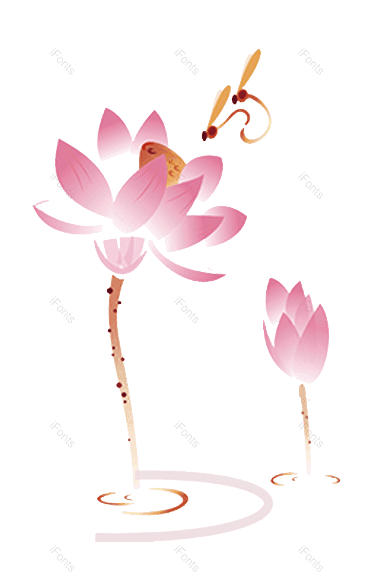 中国风图片,花卉元素,水彩PNG,植物免抠素材